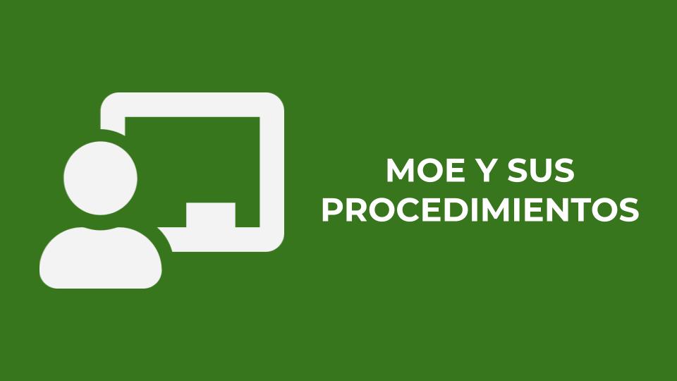 PROCEDIMIENTOS ASOCIADOS AL MOE 