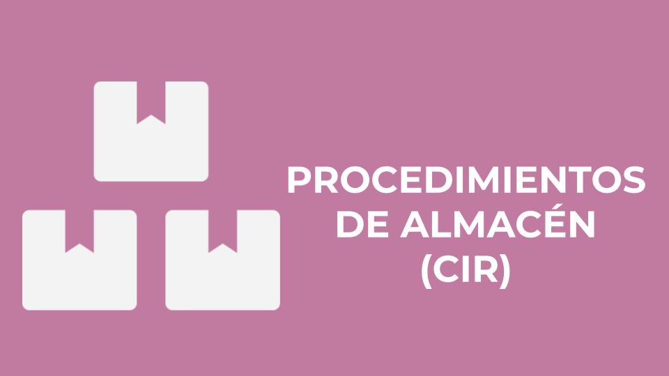 PROCEDIMIENTOS DE ALMACÉN